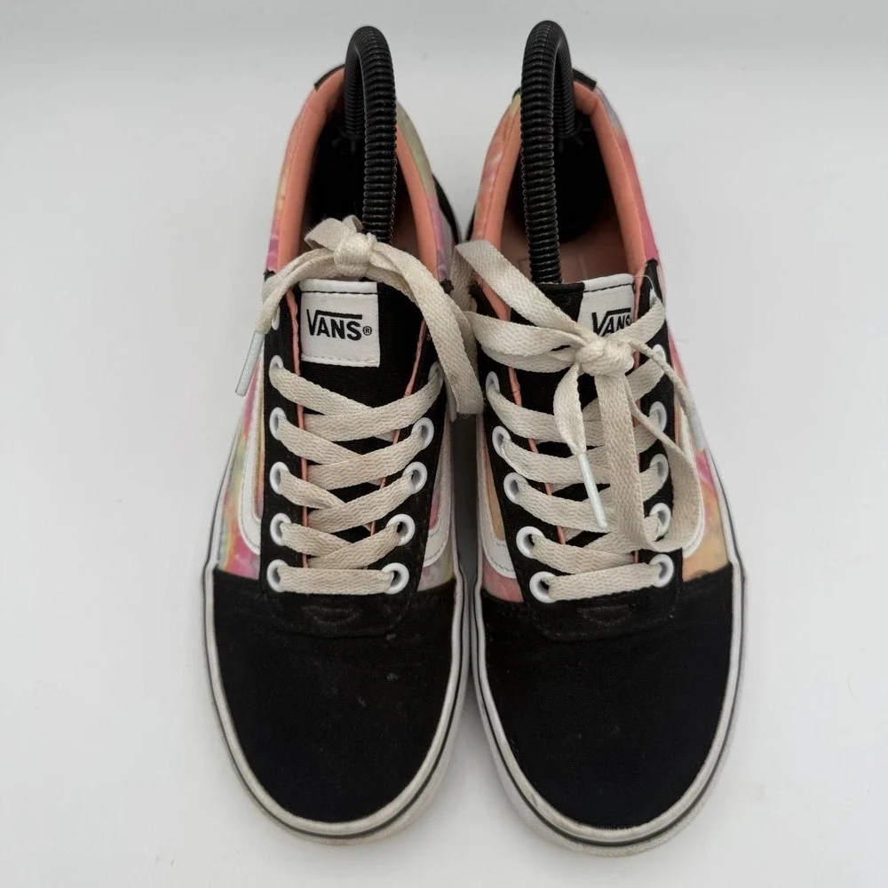 Women's Vans Ward Salmon Pink Tie Dye Pastel Casual Canvas Skate Shoes Sz 6.5